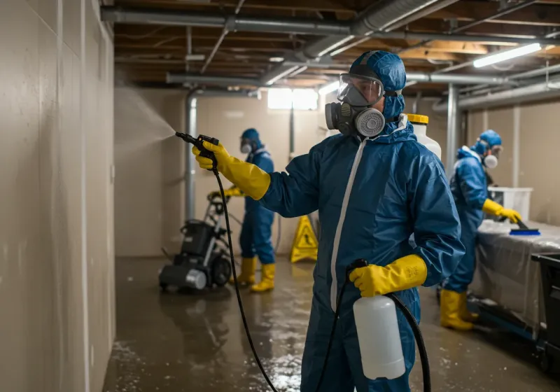 Basement Sanitization and Antimicrobial Treatment process in Myrtle Grove, FL